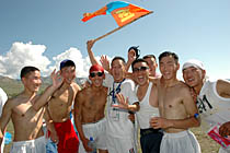 Команда Монголии - победитель первого этапа международных соревнований по многоборью спасателей. Фото Виталия Шайфулина