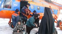 Паломники доставлены вертолетом в Кызыл, размещены в  профилактории "Серебрянка"