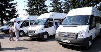 Новые автобусы марки "Форд" пополнили муниципальный автопарк Кызыла