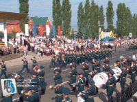Тувинский государственный ансамбль «Саяны» выступает в Курске на фестивале «Салют, Победа!»