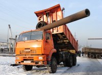 Открытый кузов КАМАЗа повредил трубопровод Кызылской ТЭЦ. Теплоснабжение города не нарушено