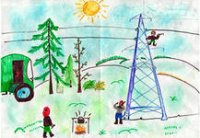 13-летняя Айжигаш Ооржак получила планшет за плакат о безопасном электричестве