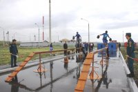 В Туве состоялись соревнования среди добровольных пожарных команд республики