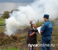 В Туве за сжигание мусора и сухой травы оштрафовано 14 человек