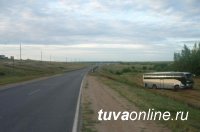 ДТП с участием рейсового автобуса "Кызыл-Абакан". Никто не пострадал