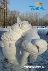 В Национальном парке  Тувы состоялся конкурс лепки снежных фигур