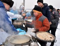 Накануне Рождества на Левобережных дачах Кызыла работала полевая кухня