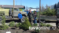 Дружная команда Почетных граждан Кызыла, депутатов, молодежи провела субботник и посадку деревьев на Молодежном сквере