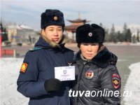 В Кызыле «Женский батальон» поздравил водителей в честь Дня защитника Отечества