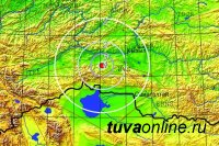 На западе Монголии 577 км юго-западнее Кызыла зафиксировано землетрясение