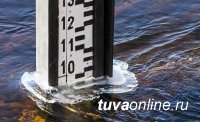 В Кызыле уровень воды в Енисее снизился за сутки на 66 см