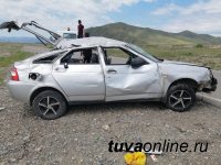 В Каа-Хемском районе Тувы подросток совершил опрокидывание автомобиля