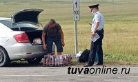 Остановлены автомашины с грузом  нелегального  алкоголя, направлявшихся в Монгун-Тайгинский и Овюрский районы Тувы 