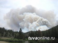Дым от лесных пожаров в Якутии висит над Монголией