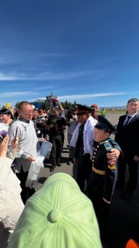 В Кызыле с почетом встретили Героя России Мергена Донгака