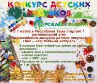 Всероссийский конкурс детских рисунков «Лес – наш главный интерес» стартует в Туве