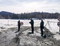 В Туве закрыли первую ледовую переправу