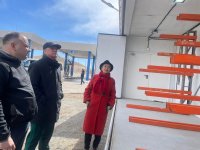 Сенатор Дина Оюн проверила ход реконструкции международных пунктов пропуска в аэропорту Кызыла и на границе с Монголией