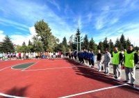 Тувинский госуниверситет открыл для студентов обновленную баскетбольную площадку