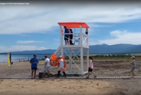 В Туве открыли еще один оборудованный пляж - на озере Чагытай
