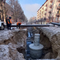 На улице Ленина в Кызыле завершили капремонт канализационного коллектора и уложили асфальт
