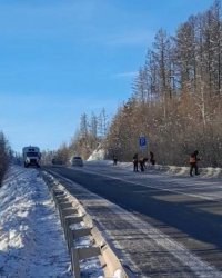 На федеральной трассе Р-257 в период морозов помогли более 20 водителям, в том числе автомобилистам из Монголии