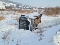 В Красноярском крае перевернулся автобус, ехавший из Тувы, есть пострадавшие