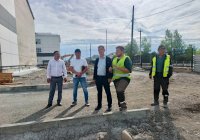 Новый зампред Правительства Тувы Аяс Хунай-оол объезжает стройплощадки республики