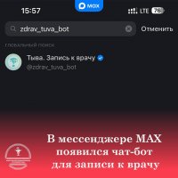 Минздрав Тувы запустил возможность записи к врачу через мессенджер МАХ
