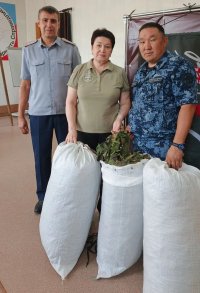 В Туве осужденные сплели маскировочные сети для нужд СВО